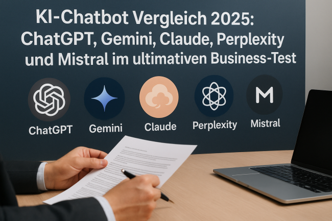 KI-Chatbot Vergleich 2025 ChatGPT, Gemini, Claude, Perplexity und Mistral